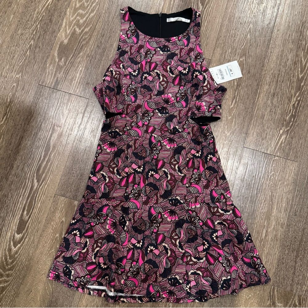NWT Zara Trafaluc Pink Cut Out Mini Dress Sz M